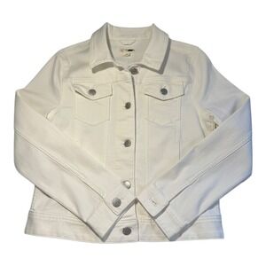 Crewcuts Girls' Kids White Denim‎ Jacket Size 12